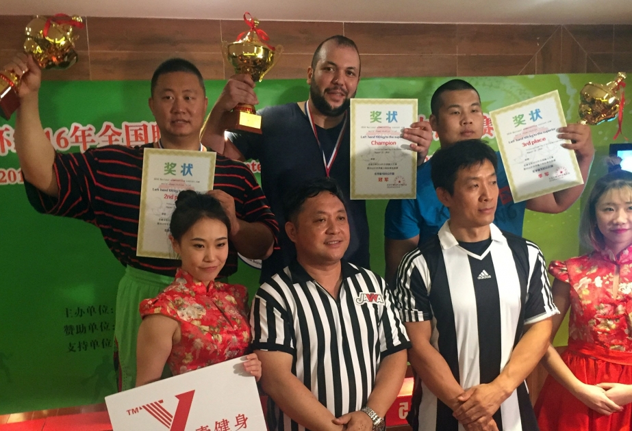 Azerbaijani arm wrestler wins Beijing open championship
