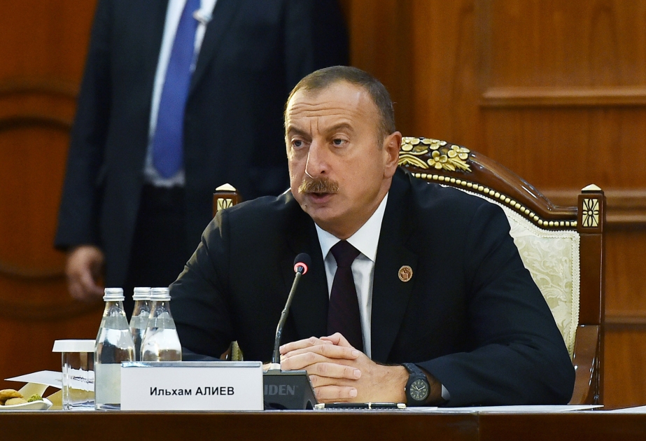 Präsident Ilham Aliyev gab eine gewichtige und harte Reaktion auf die provokative Rede des Präsidenten von Armenien