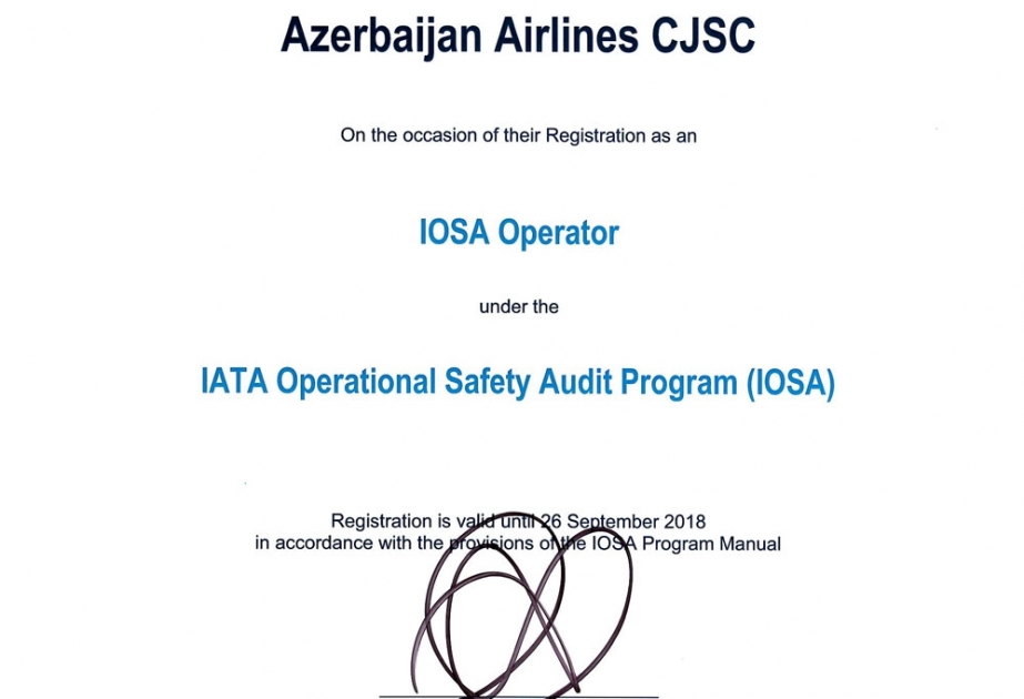 AZAL успешно прошел аудит IOSA