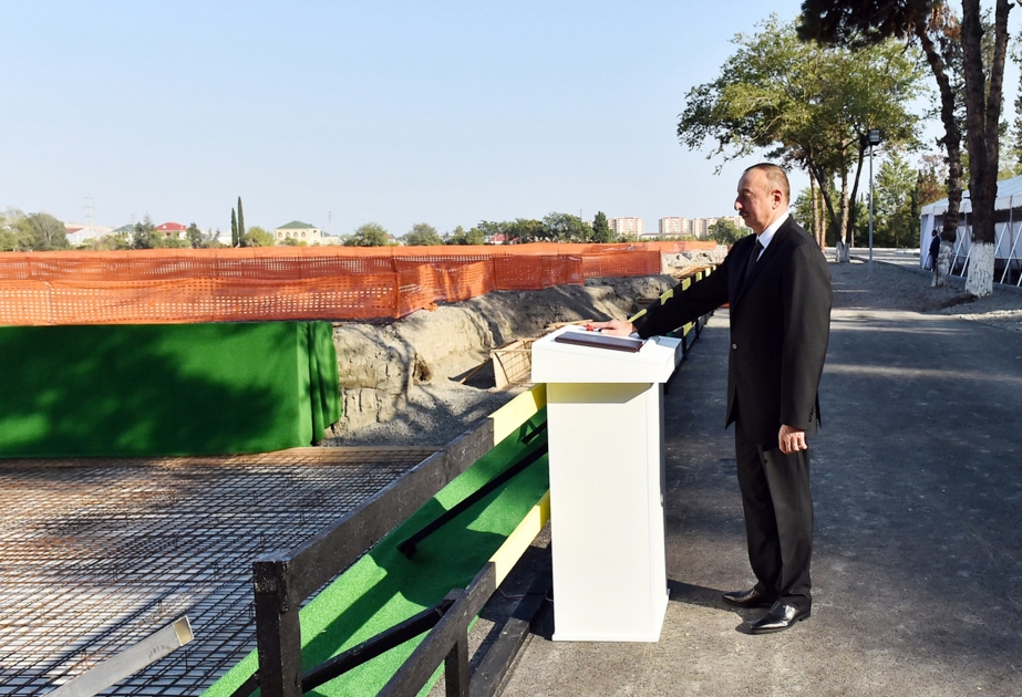 Prezident İlham Əliyev Mingəçevir Sənaye Parkının təməlqoyma mərasimində iştirak edib [YENİLƏNİB] VİDEO