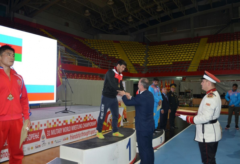 Azerbaijani freestyle wrestler wins gold at World Military Championship