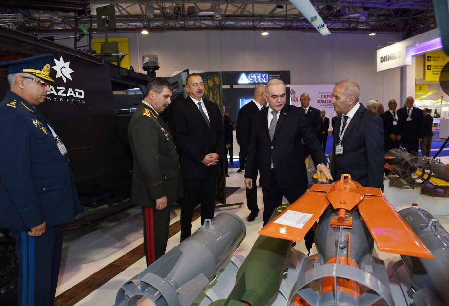 President Ilham Aliyev viewed 2nd Azerbaijan International Defense Exhibition ADEX 2016 VIDEO