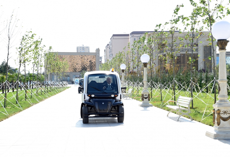 President Ilham Aliyev visited Heydar Aliyev park in Sumgayit