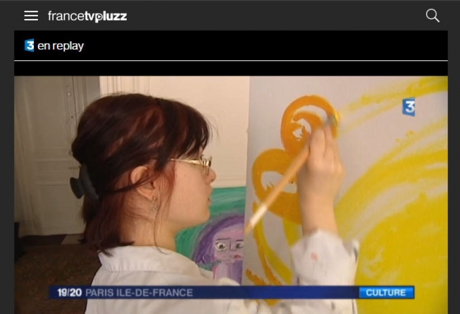 На телеканале «France 3» прошел репортаж о талантливой молодой художнице Марьям  Алекберли   ВИДЕО   