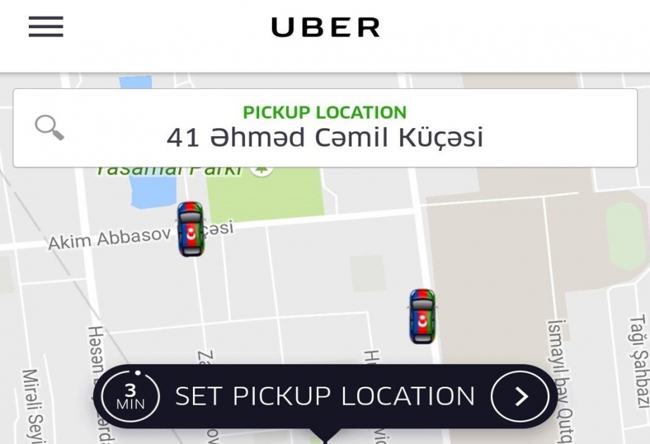 Uber в Баку выпустил на линию специальные автомобили в честь Дня независимости Азербайджана