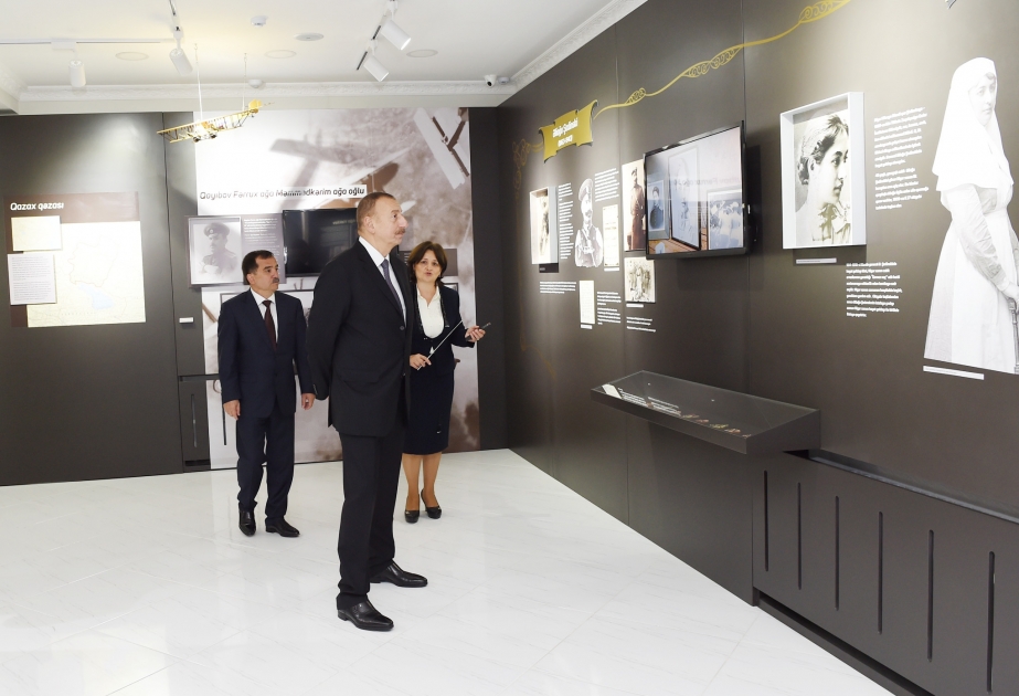 Präsident Ilham Aliyev weiht in Gazakh neues Gebäude für Heimatmuseum ein VIDEO