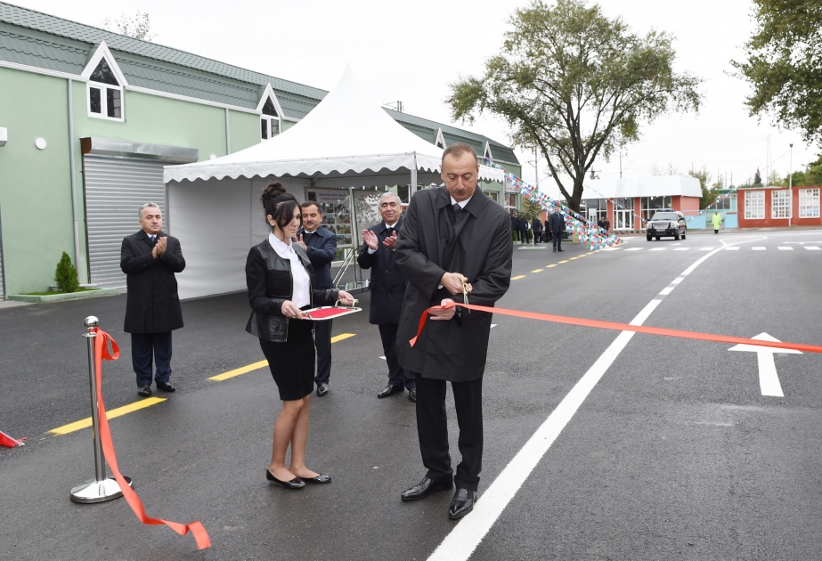 President Ilham Aliyev attended opening of newly renovated Qazakh-Kosalar highway VIDEO