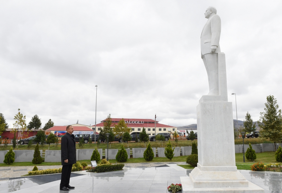 Prezident İlham Əliyev Ağstafa rayonuna səfərə gəlib VİDEO