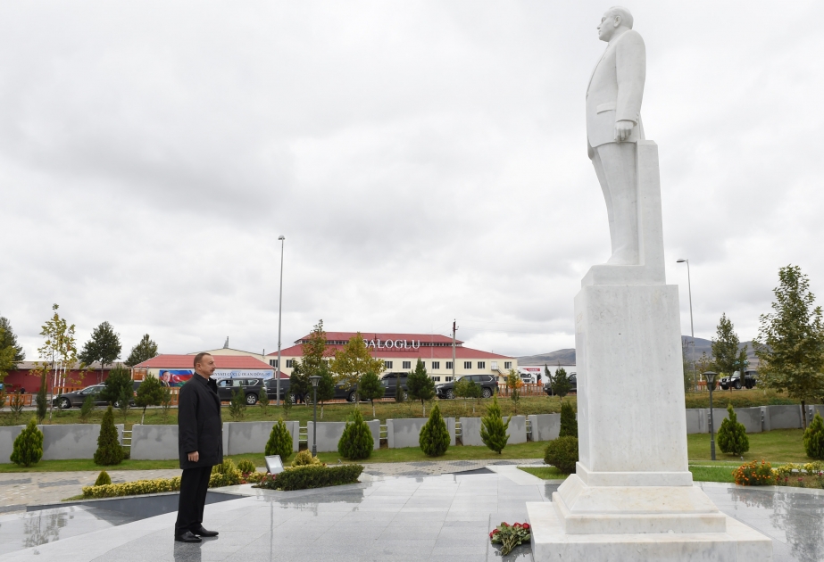 President Ilham Aliyev arrived in Aghstafa district for visit VIDEO