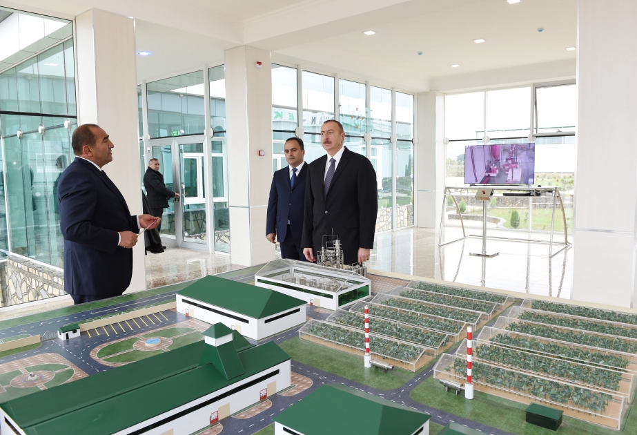 Prezident İlham Əliyev Ağstafada “Karvan-L EKO” sənaye parkında hazır müəssisələrin və istixana kompleksinin açılışında iştirak edib [YENİLƏNİB]