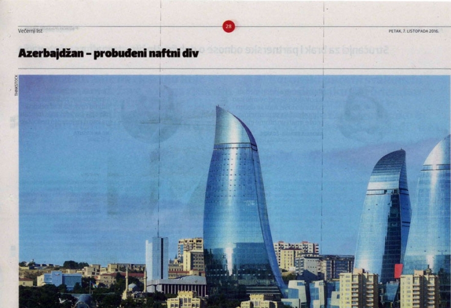 Croatian newspaper publishes article about Azerbaijan