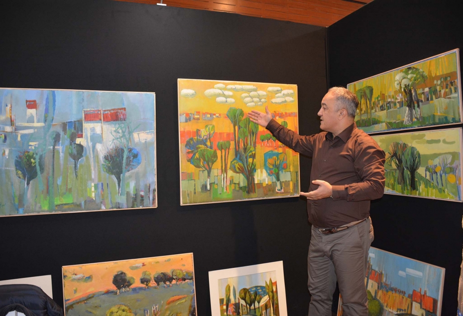 Azerbaijani artist`s works displayed at “Art Shopping” international festival