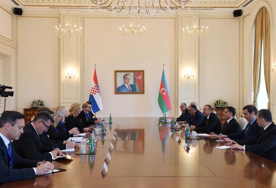 Presidents of Azerbaijan and Croatia met in expanded format VIDEO