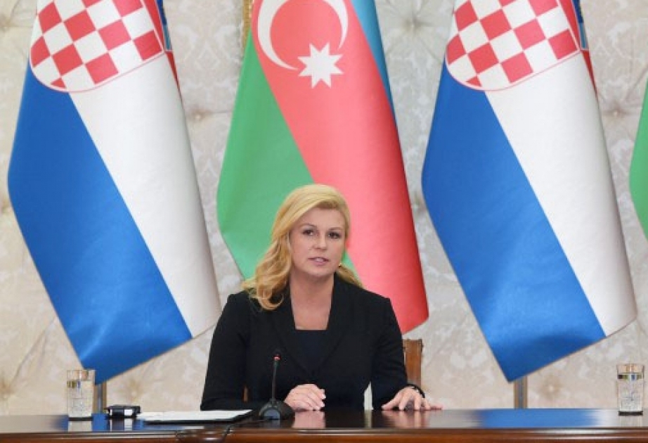 Kolinda Grabar-Kitarovic : La Croatie considère l’Azerbaïdjan comme un partenaire important