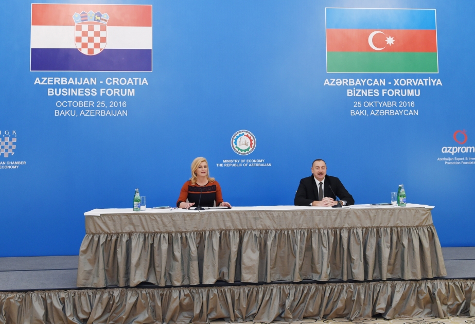 Baku hosted Azerbaijani-Croatian business forumAzerbaijani and Croatian presidents attended the forum VIDEO