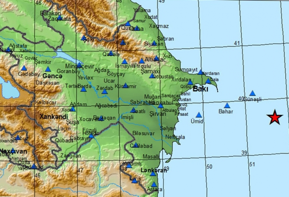 Mild quake hits Azerbaijani section of Caspian Sea