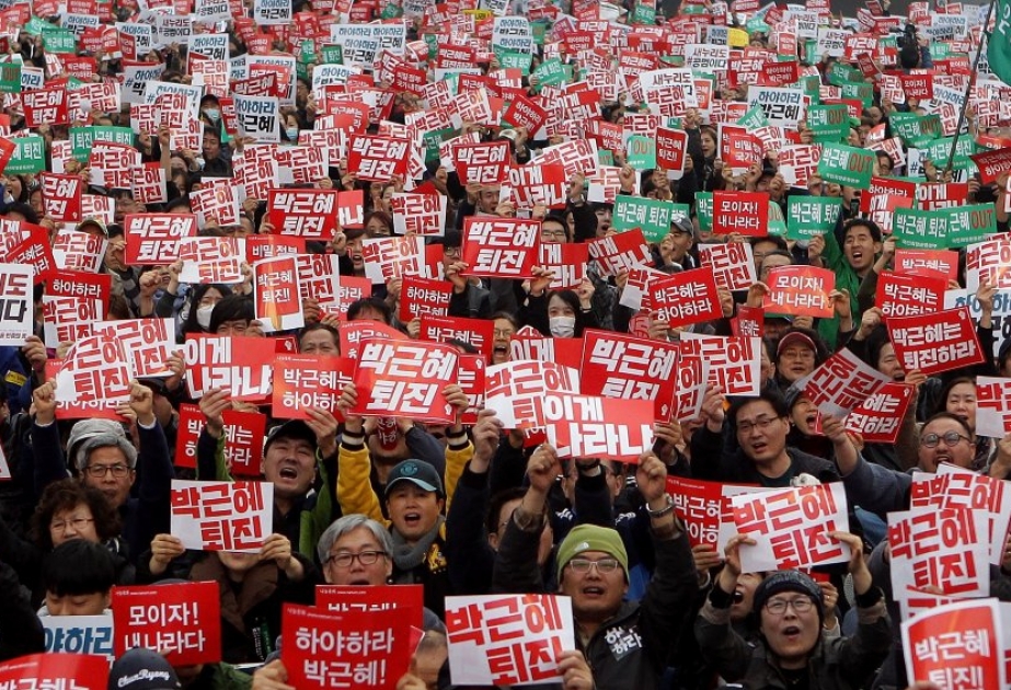 Demonstration in Seoul: Zehntausende gegen Präsidentin Park