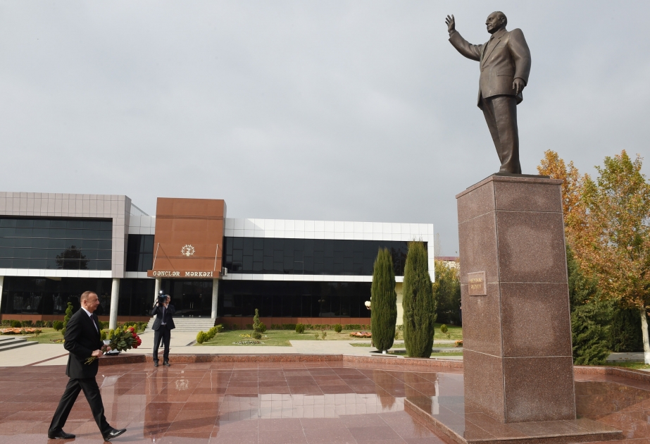 President Ilham Aliyev arrived in Beylagan district VIDEO