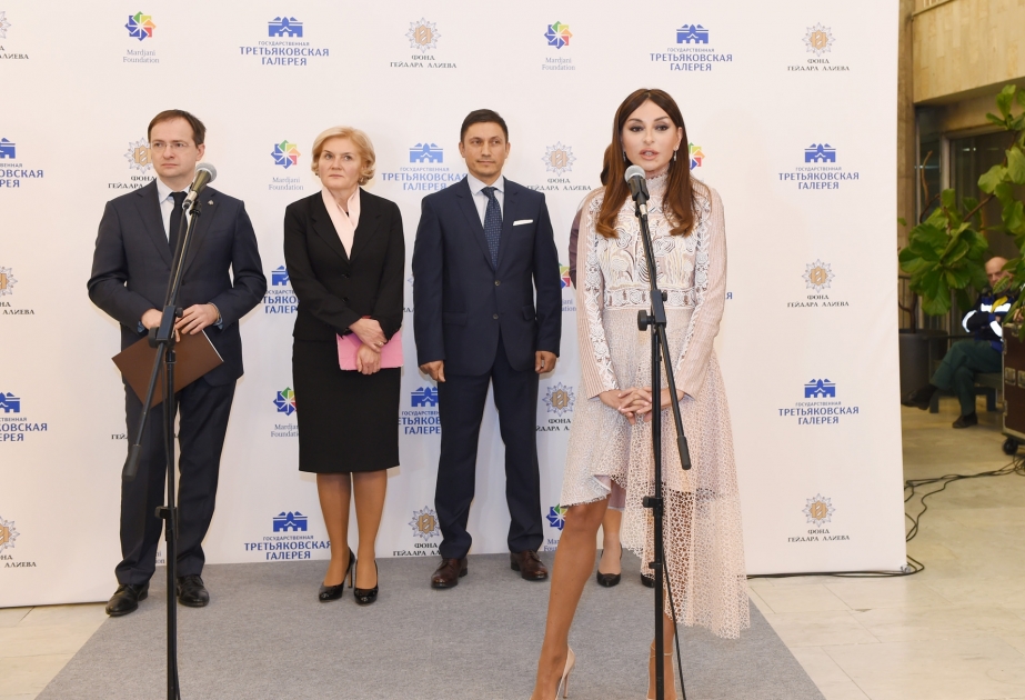 "Stars of Absheron. Azerbaijani artists of 1960-1980s" exhibition launched in Moscow President of Heydar Aliyev Foundation Mehriban Aliyeva attends the event