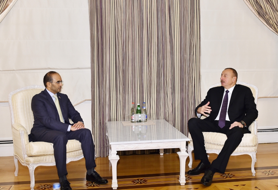 Präsident Ilham Aliyev empfängt Vorsitzenden der Handelskammer von Dubai VIDEO