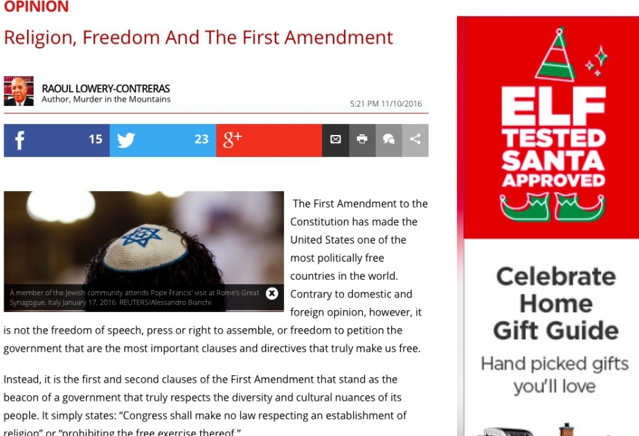 The Daily Caller о религиозной толерантности в Азербайджане