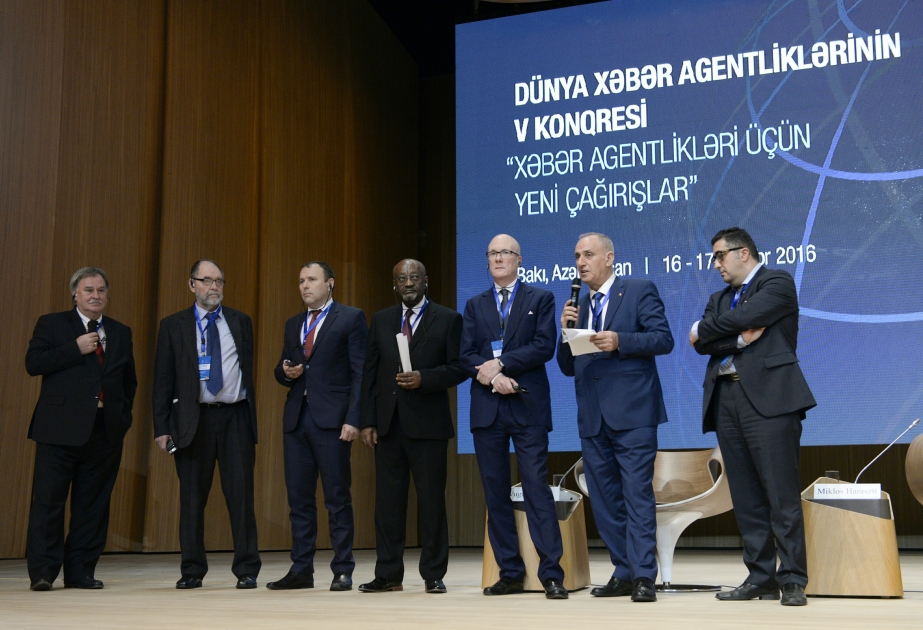 5th News Agencies World Congress ends in Baku AZERTAC assumes presidency of News Agencies World Congress VIDEO