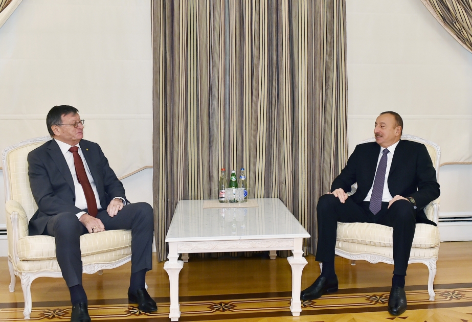 President Ilham Aliyev received President of European Volleyball Confederation VIDEO