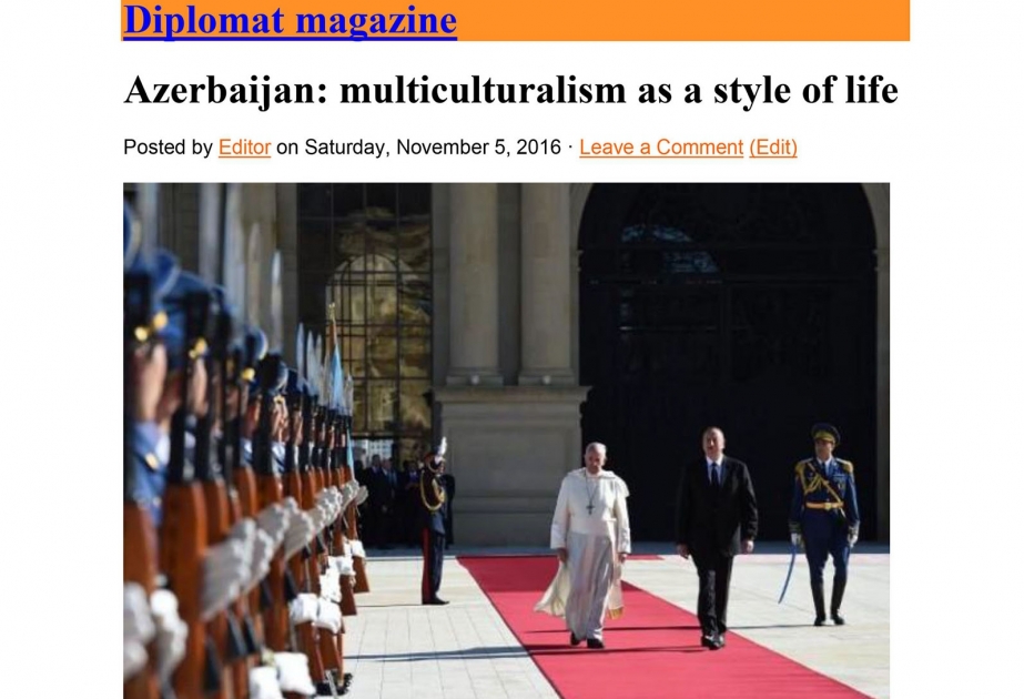 Diplomat Magazine: Azerbaijan: multiculturalism as a style of life