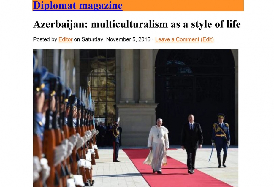 Niederländisches Journal „Diplomat Magazine“: „Aserbaidschan: Multikulturalitat als gelebter Alltag“
