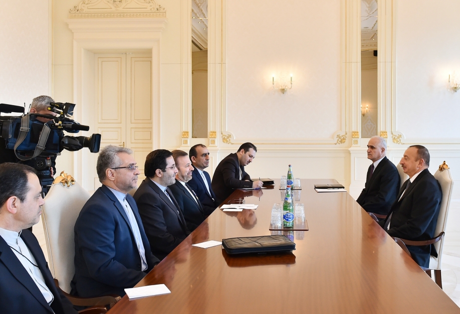 Le président azerbaïdjanais rencontre une délégation iranienne VIDEO