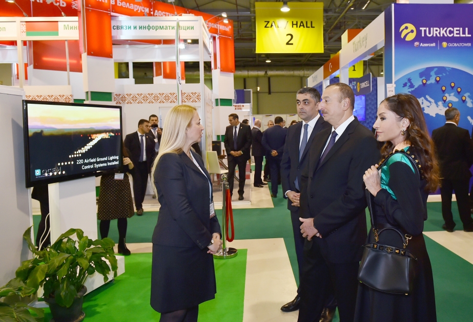 Azərbaycan Prezidenti İlham Əliyev “BakuTel-2016” sərgisi ilə tanış olub [YENİLƏNİB] VİDEO