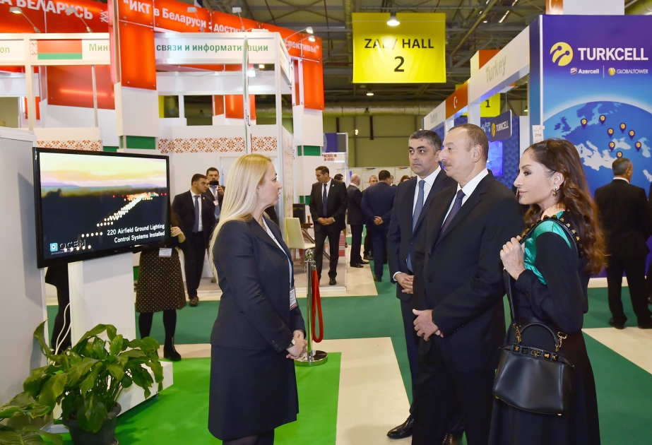 President Ilham Aliyev viewed Bakutel 2016 exhibition VIDEO