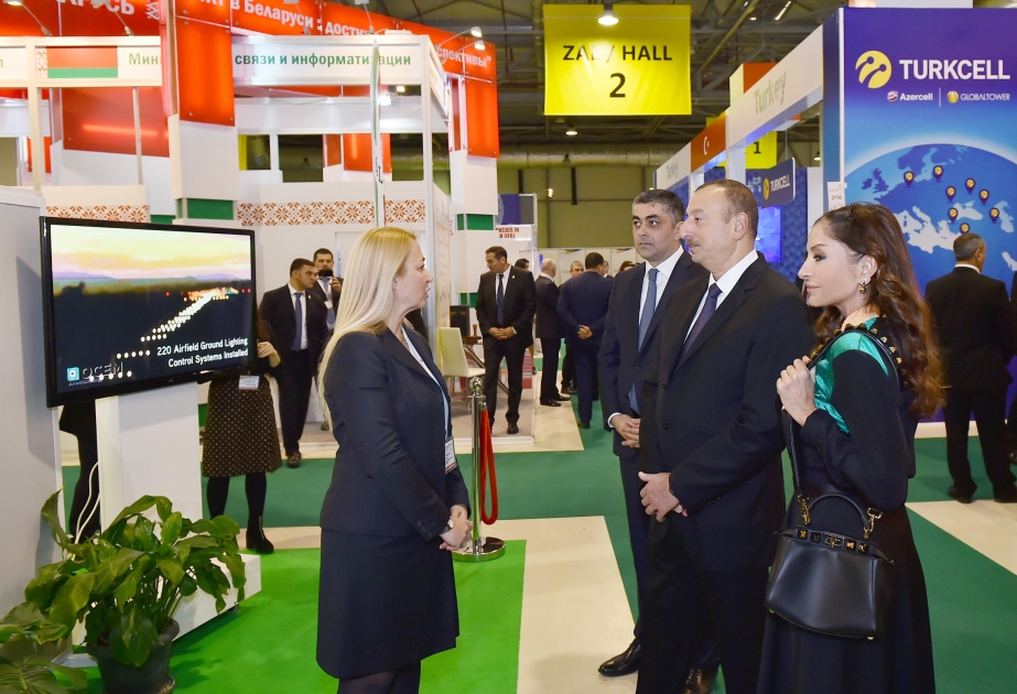 Präsident Ilham Aliyev besucht Fachmesse “Bakutel-2016” VIDEO