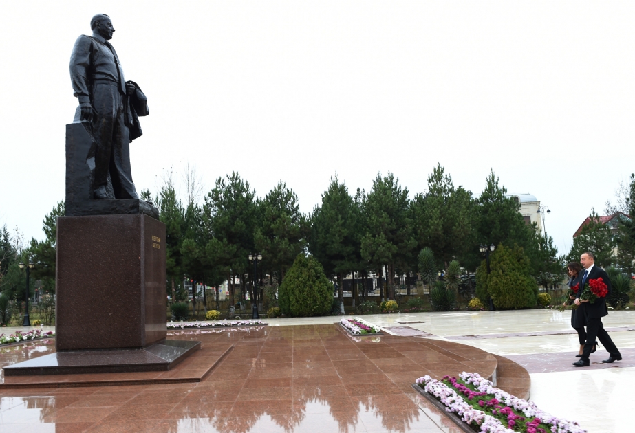 Präsident Ilham Aliyev zu Besuch im Rayon Zardab VIDEO
