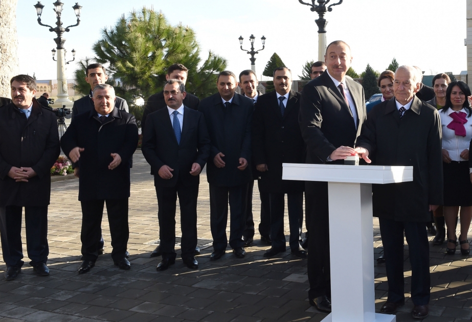 President Ilham Aliyev launched Tartar city water supply and sanitation system VIDEO