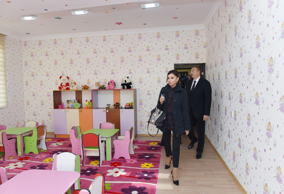 泰尔泰尔新建的可容纳100位学员的托儿所-幼儿园是盖达尔·阿利耶夫基金会送给孩子们的又一份礼物