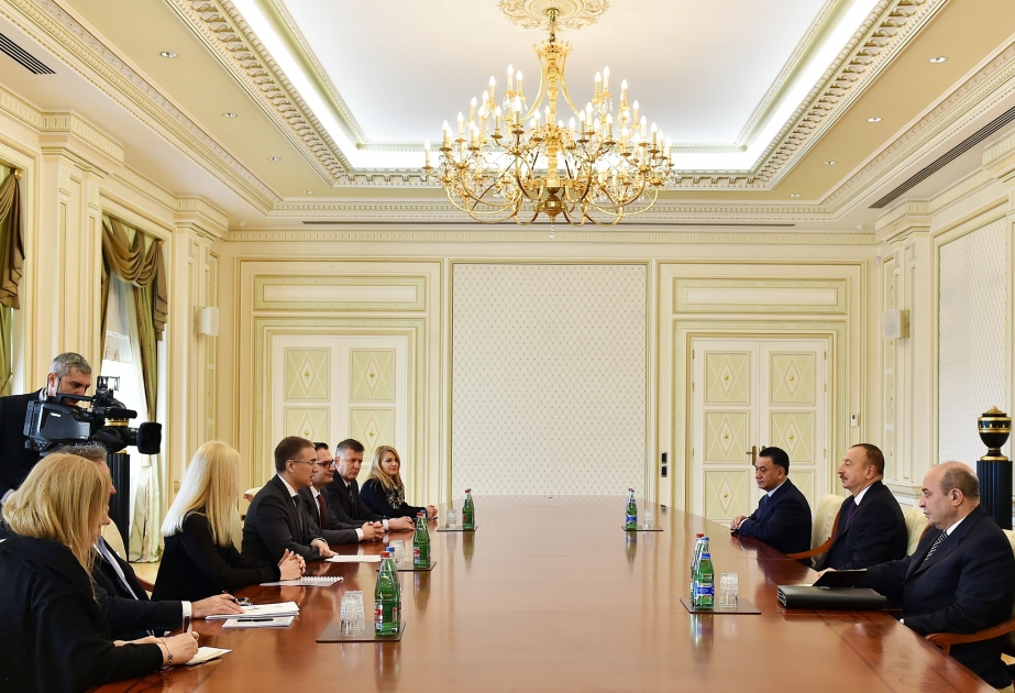President Ilham Aliyev received delegation led by Serbian Minister of Internal Affairs VIDEO