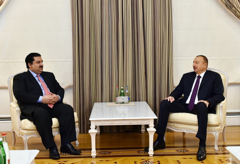 阿塞拜疆总统伊利哈姆·阿利耶夫接见巴基斯坦商务部长
