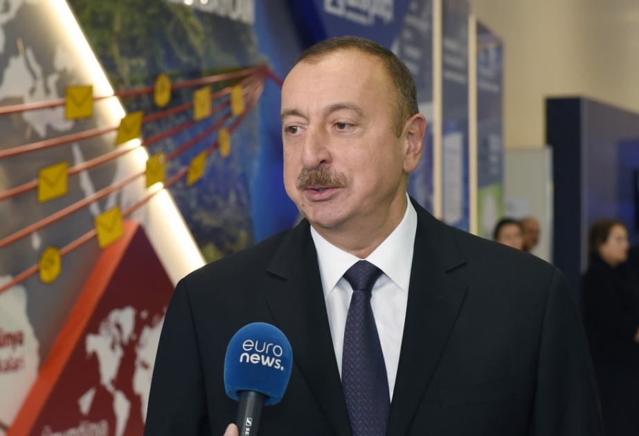 Euronews diffuse l’interview du président Ilham Aliyev à cette chaîne lors du Salon Bakutel-2016 VIDEO