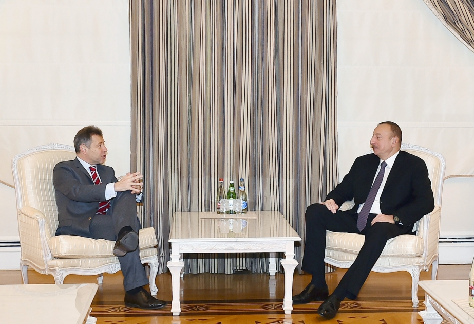 伊利哈姆·阿利耶夫总统接见欧安组织明斯克小组法国联合主席