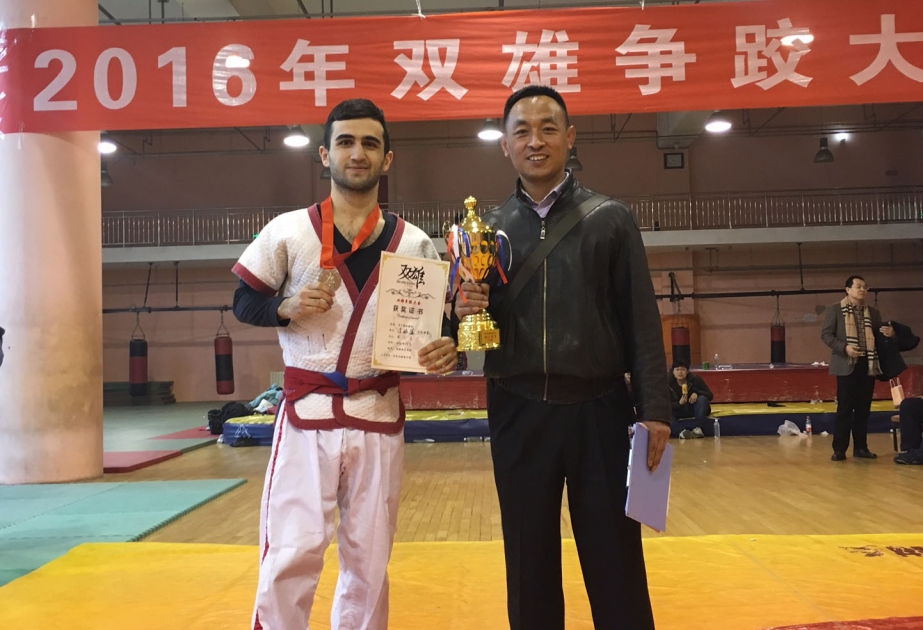 Azerbaijani student wins silver medal at Chinese wrestling tournament