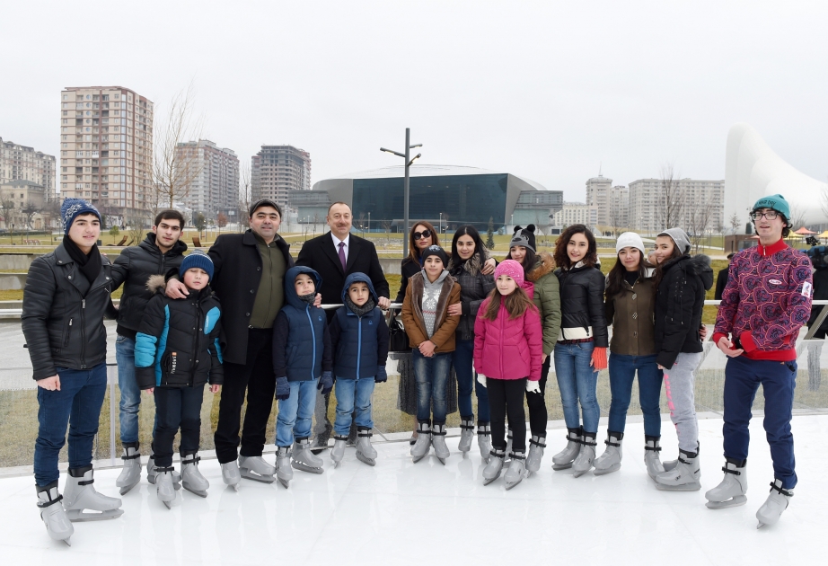 President Ilham Aliyev opened new park in Baku VIDEO