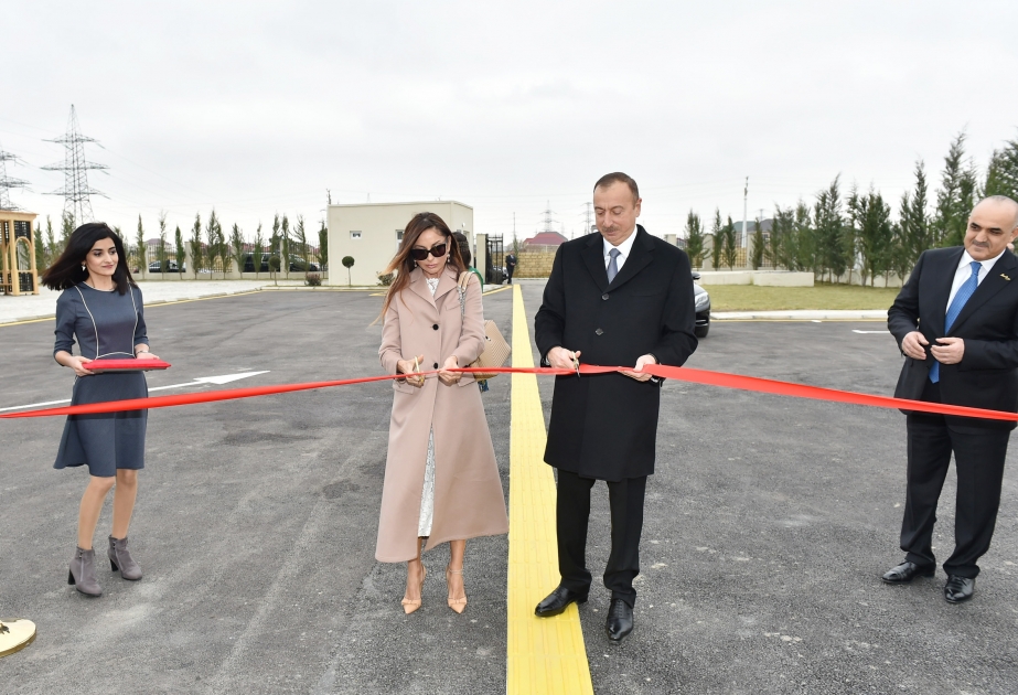 Präsident Ilham Aliyev weiht eine Reihe von sozialen Rehabilitationszentren und Asylen für behinderte Menschen ein VIDEO