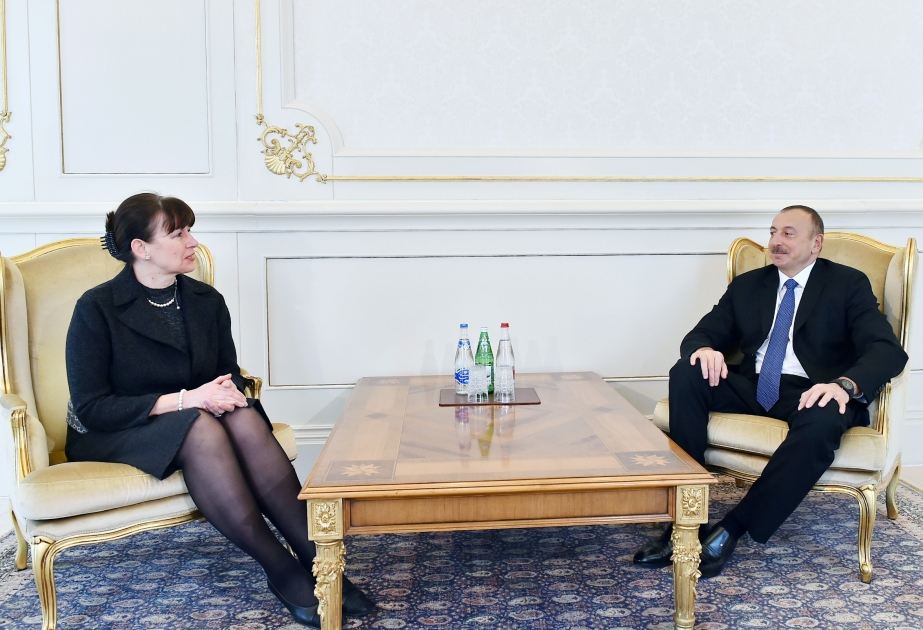 Entretien du président azerbaïdjanais avec la nouvelle ambassadrice d’Estonie VIDEO