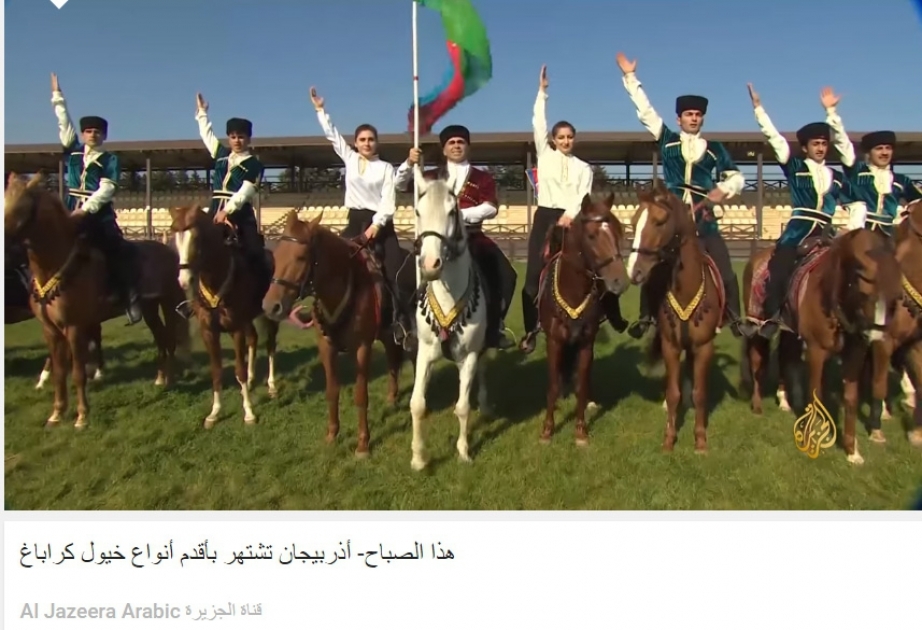 Al Jazeera broadcasts video about Karabakh horses VIDEO