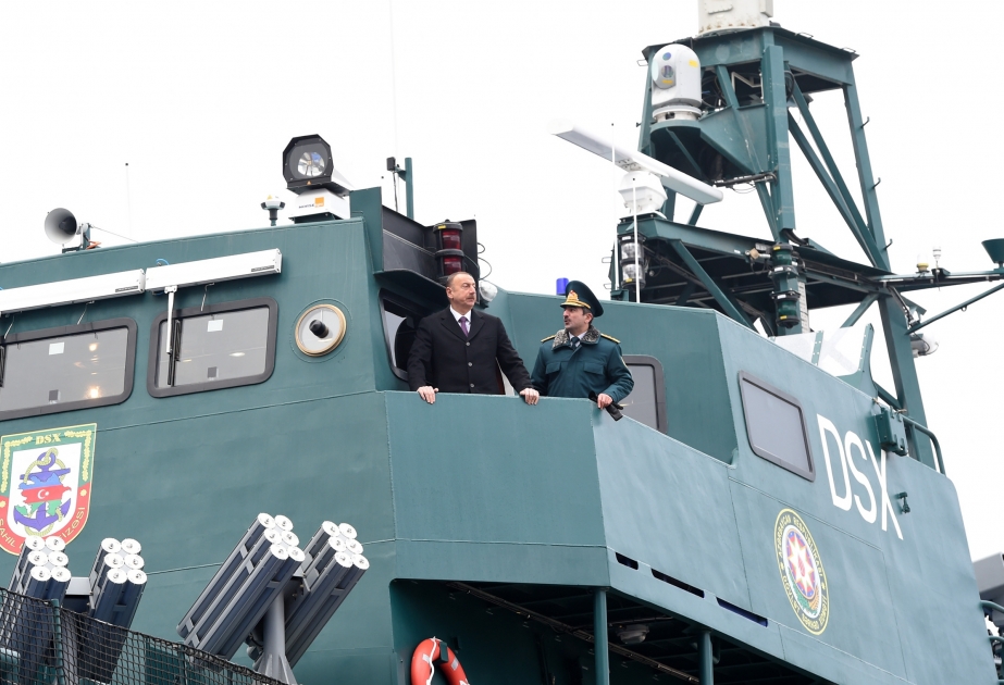 Le président Ilham Aliyev a pris connaissance d’un navire de patrouille des garde-côtes VIDEO