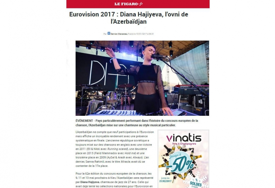 “Eurovision-2017”: Diana Hacıyeva, Azərbaycandan gələn kometa