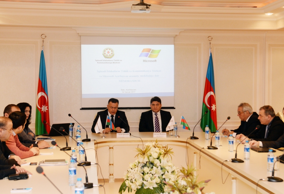 Center for Analysis of Economic Reforms & Communications, Microsoft Azerbaijan signs the Memorandum of Cooperation
