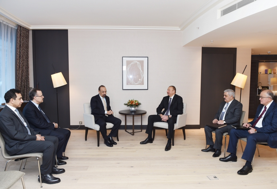 President Ilham Aliyev met with Saudi Arabia's Minister of Energy, Industry and Mineral Resources in Davos VIDEO