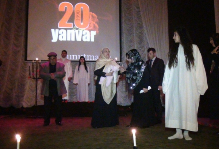 Füzulidə 20 Yanvar faciəsinə həsr olunmuş tamaşa nümayiş etdirilib